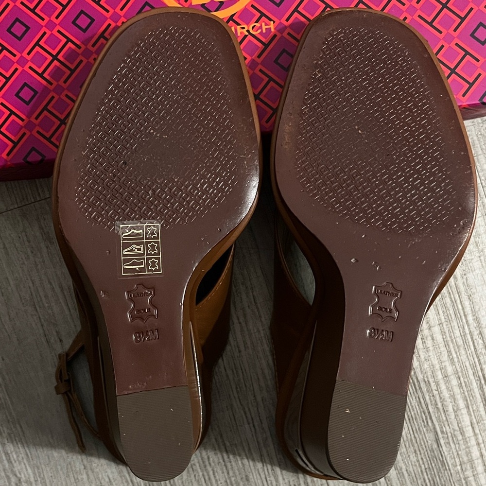 Tory Burch Gabrielle Leather Wedges - Picture 10 of 13
